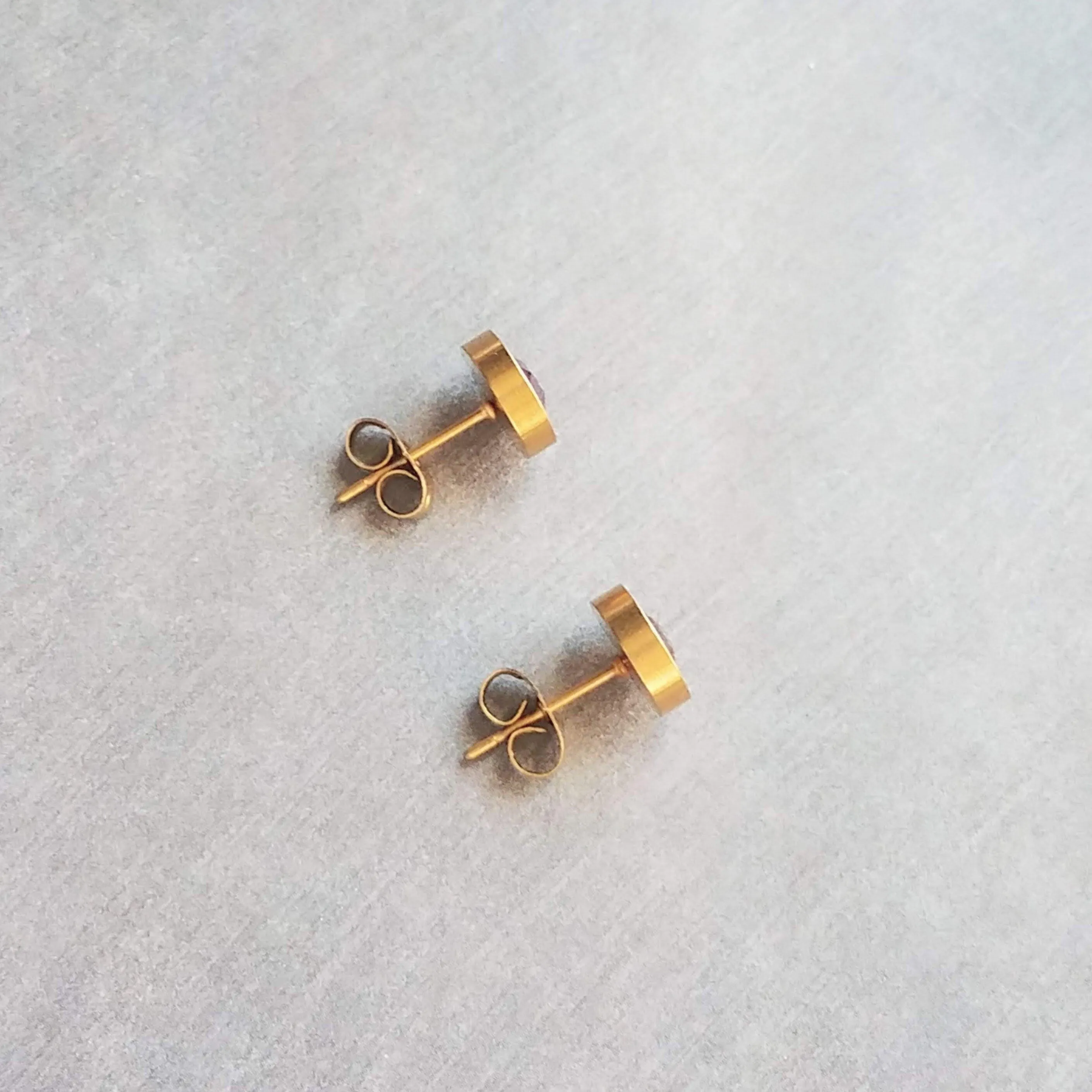 White Gold Stud Earrings, milky white stud earrings, milky white earrings, white stud earring, iridescent white, opal white, sparkle glitter