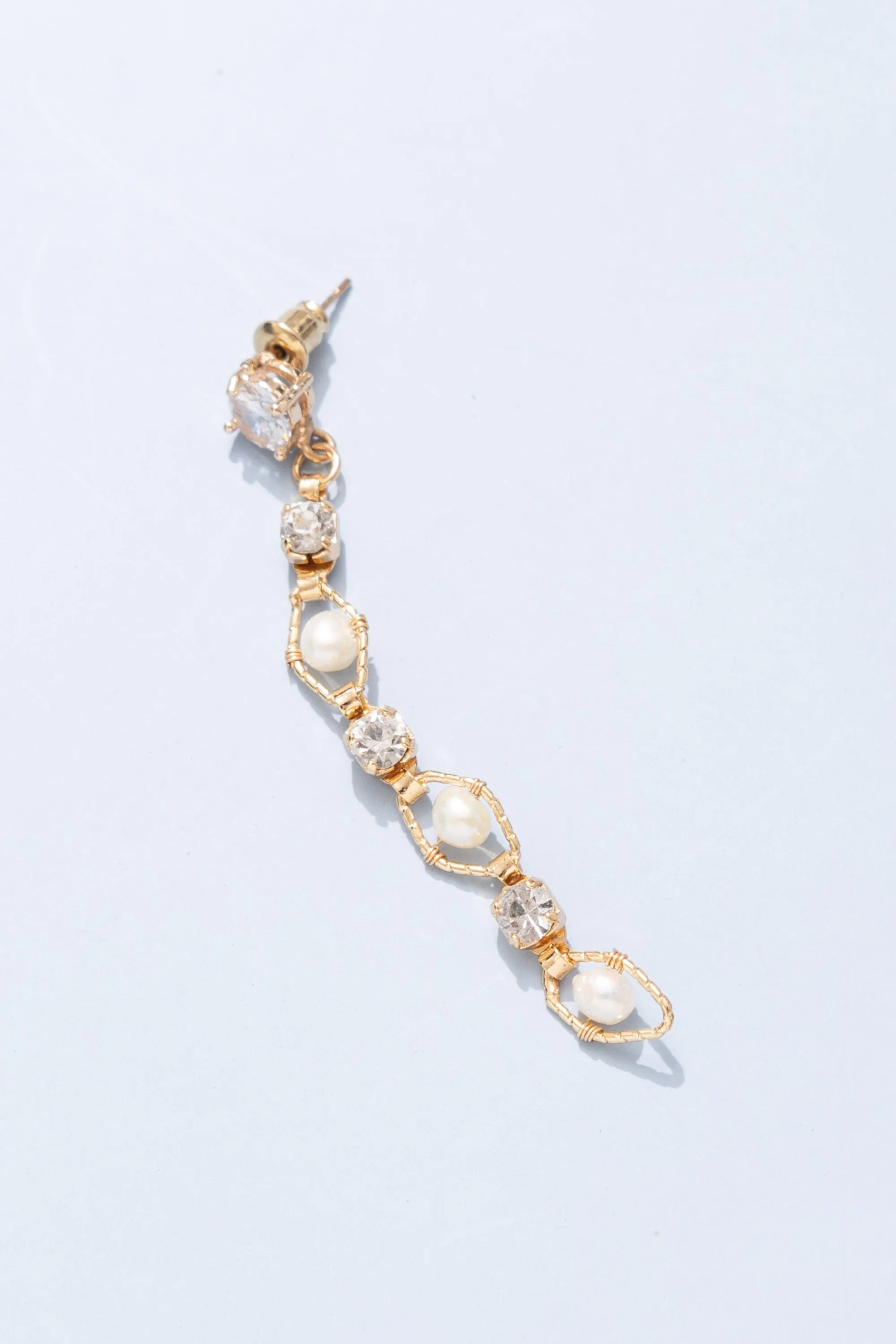White Pearl Drop Earrings