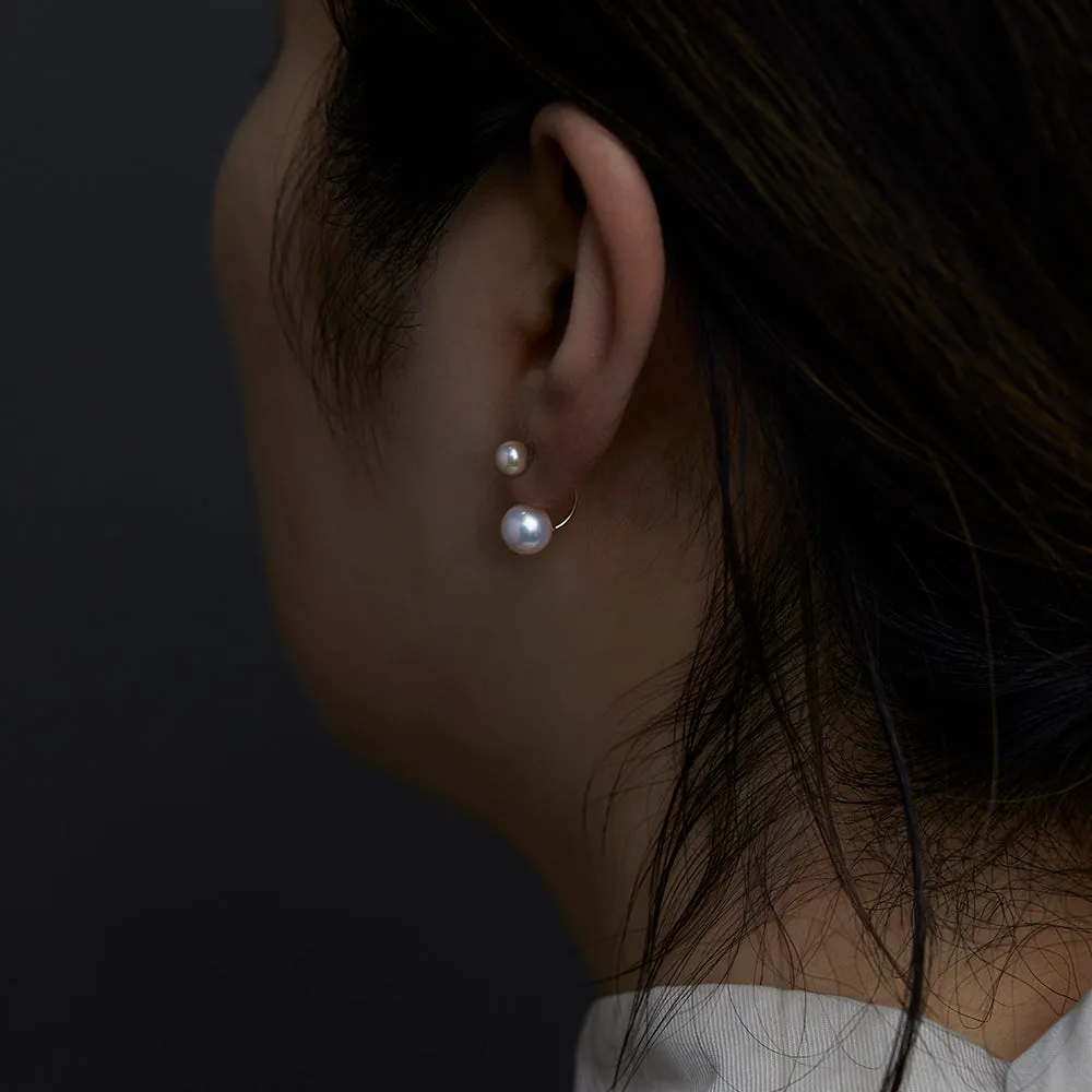 White Pearl Sister Studs | E7002P