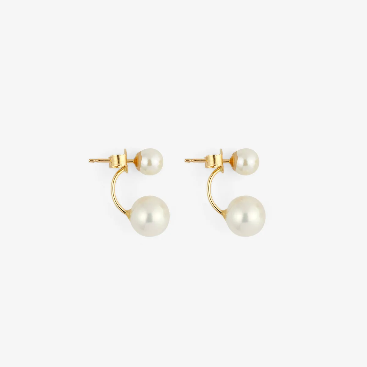White Pearl Sister Studs | E7002P