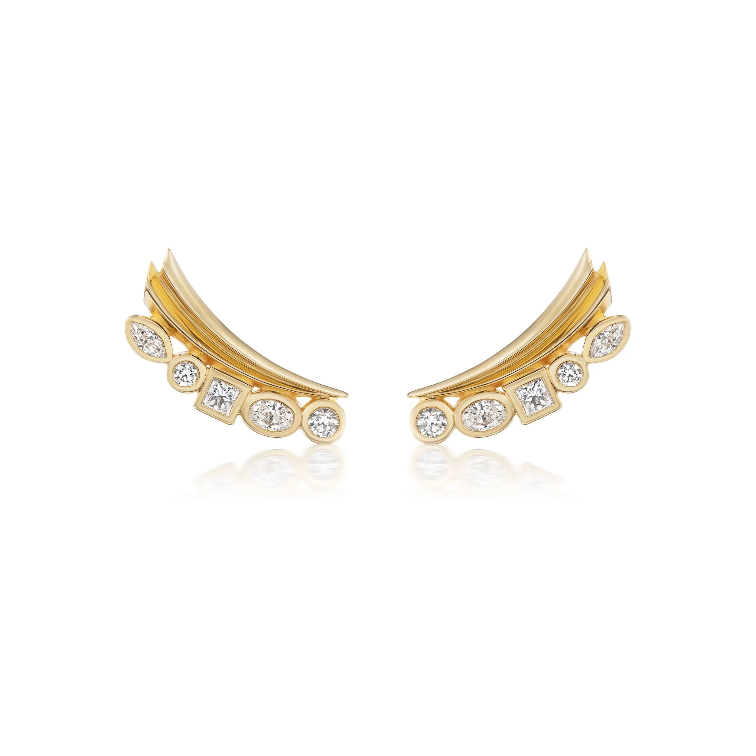 Winged Bezel Studs