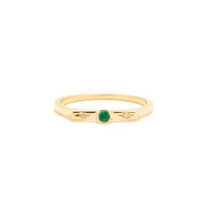 Wish Stack Ring In Emerald