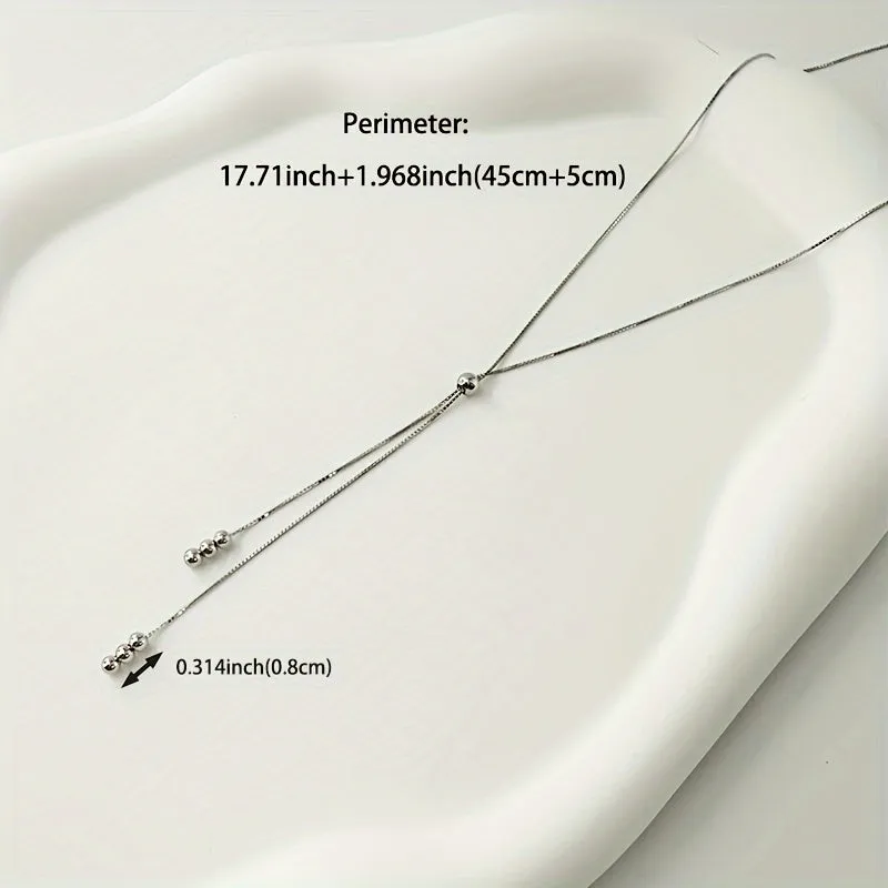Women's Y Necklace with Tassel Bead Pendant