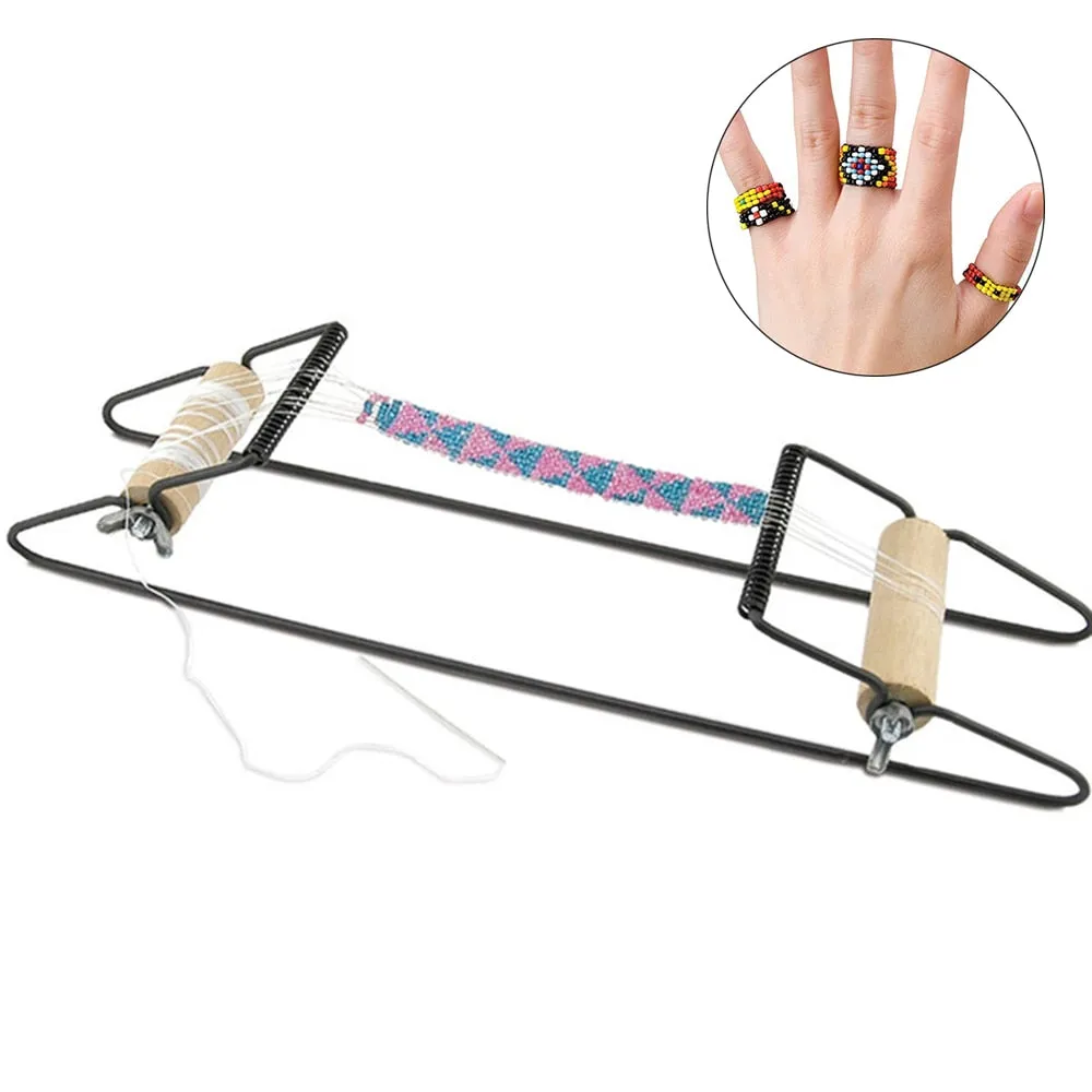 Wood Weaving Beading Loom Set for Jewelry Bracelets Necklaces Make DIY Handmade Knitting Machine Best Gifts For Kids