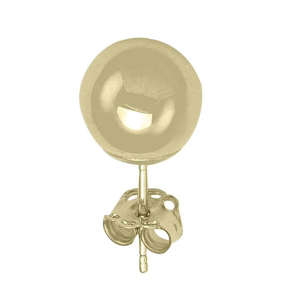 Yellow Gold Ball Stud Earrings