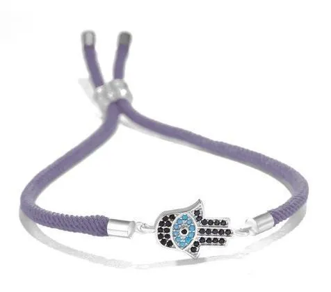 ZC20. Hamsa Hand w Evil Eye Protection Bracelets MULTI COLORS