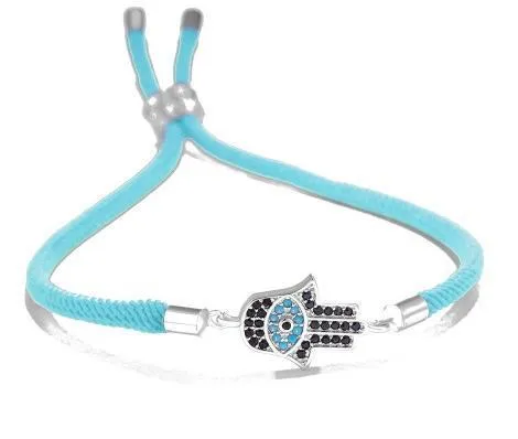 ZC20. Hamsa Hand w Evil Eye Protection Bracelets MULTI COLORS