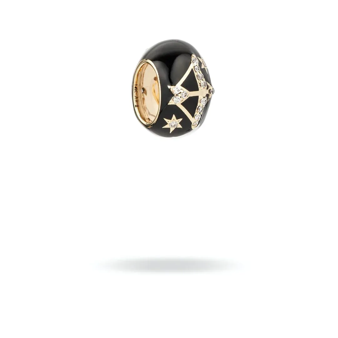 Zodiac Ceramic   Diamond Big Bead